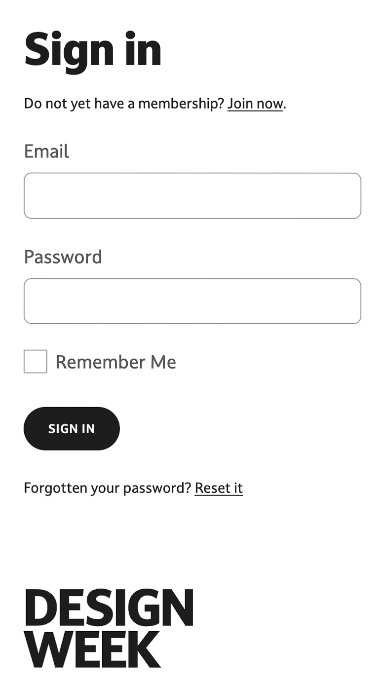 Design Week project screenshot 2