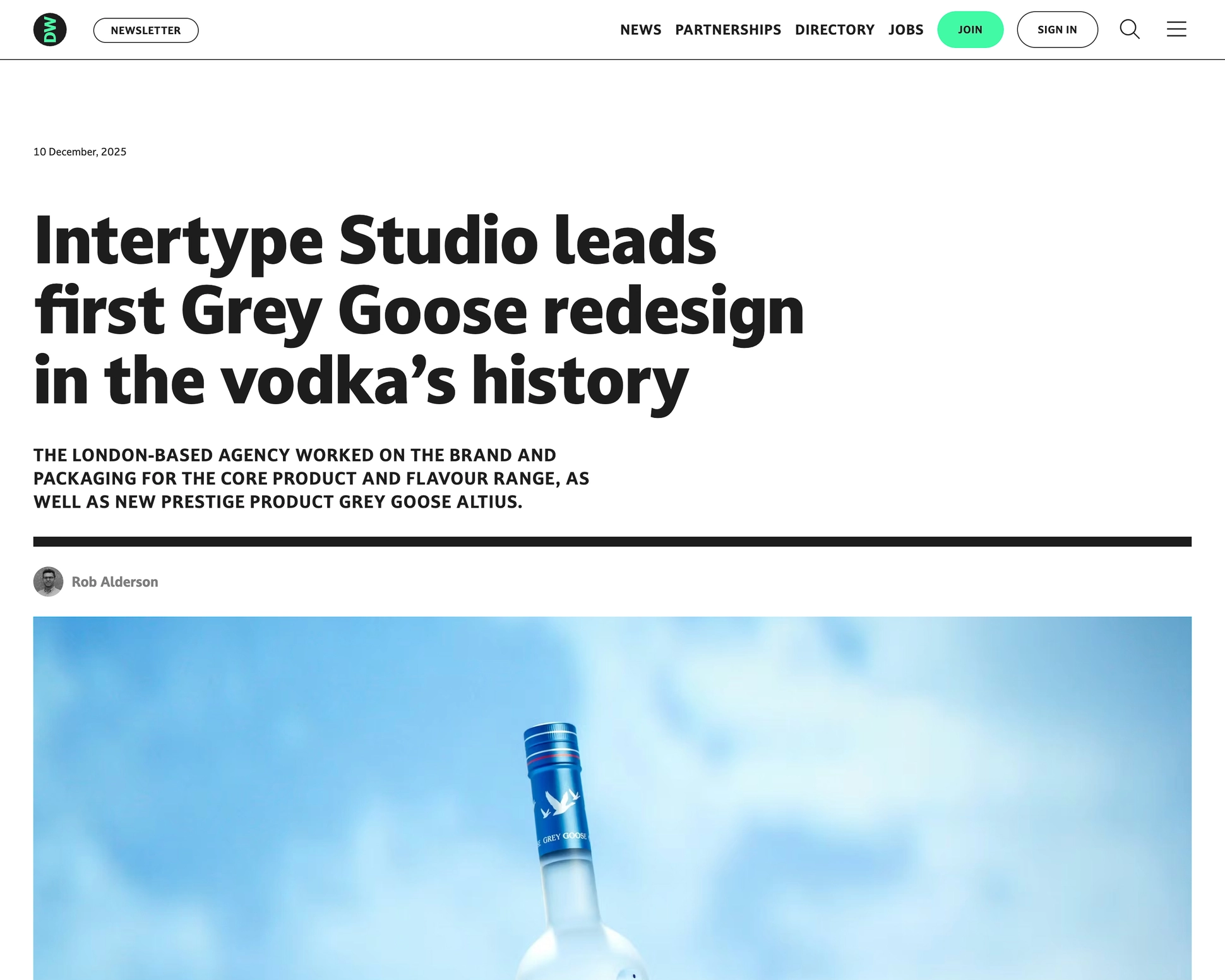 Design Week project screenshot article