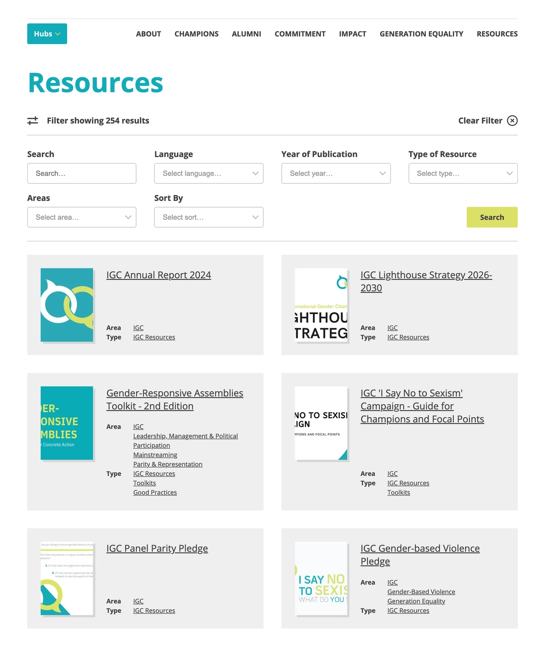 International Gender Champions project screenshot 3