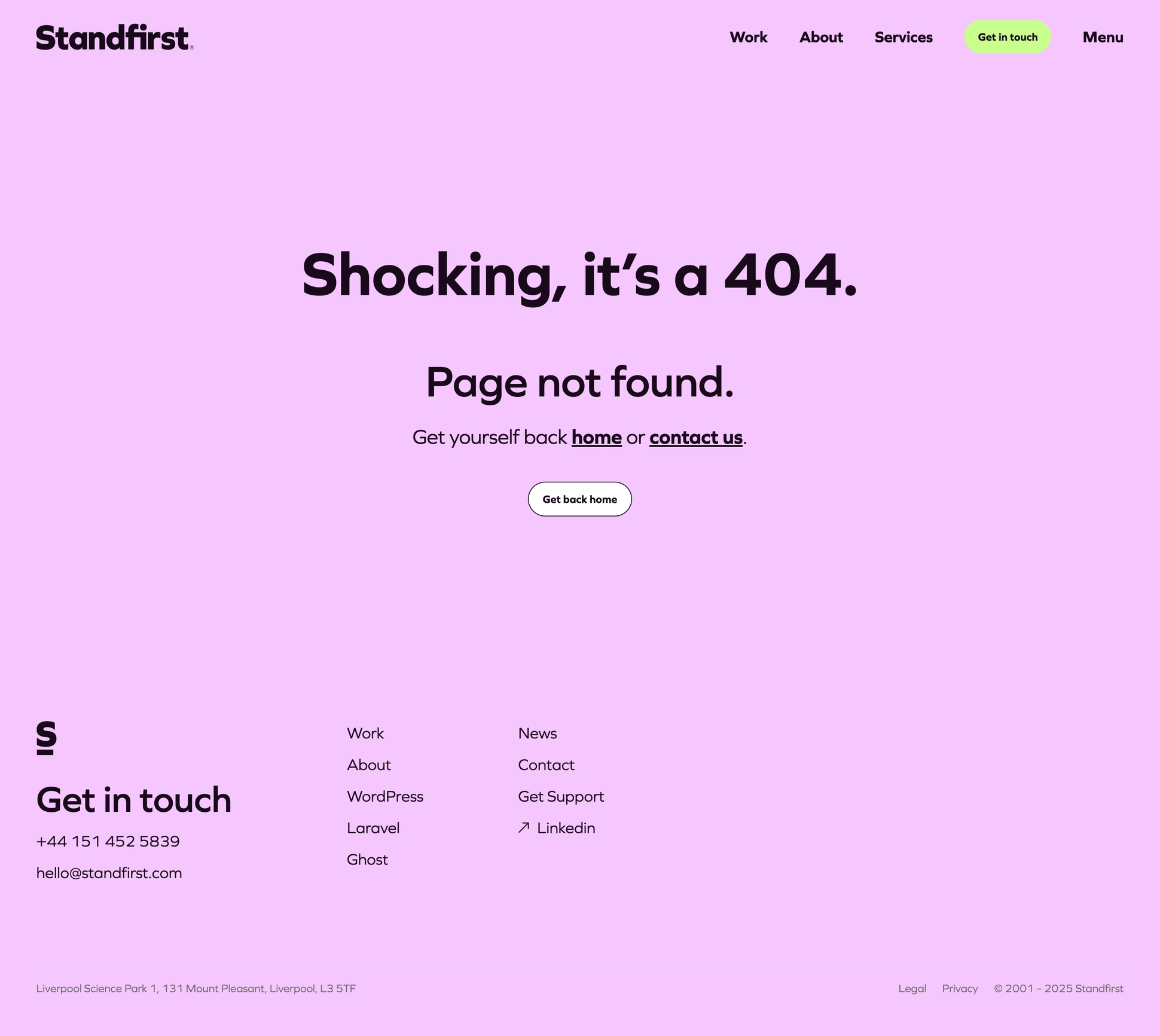 Standfirst project screenshot 1